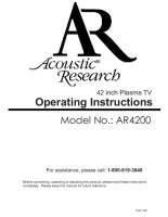 Acoustic Research AR-4200 - Owners Manual 